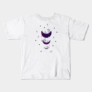 Moon with branches and stars Kids T-Shirt